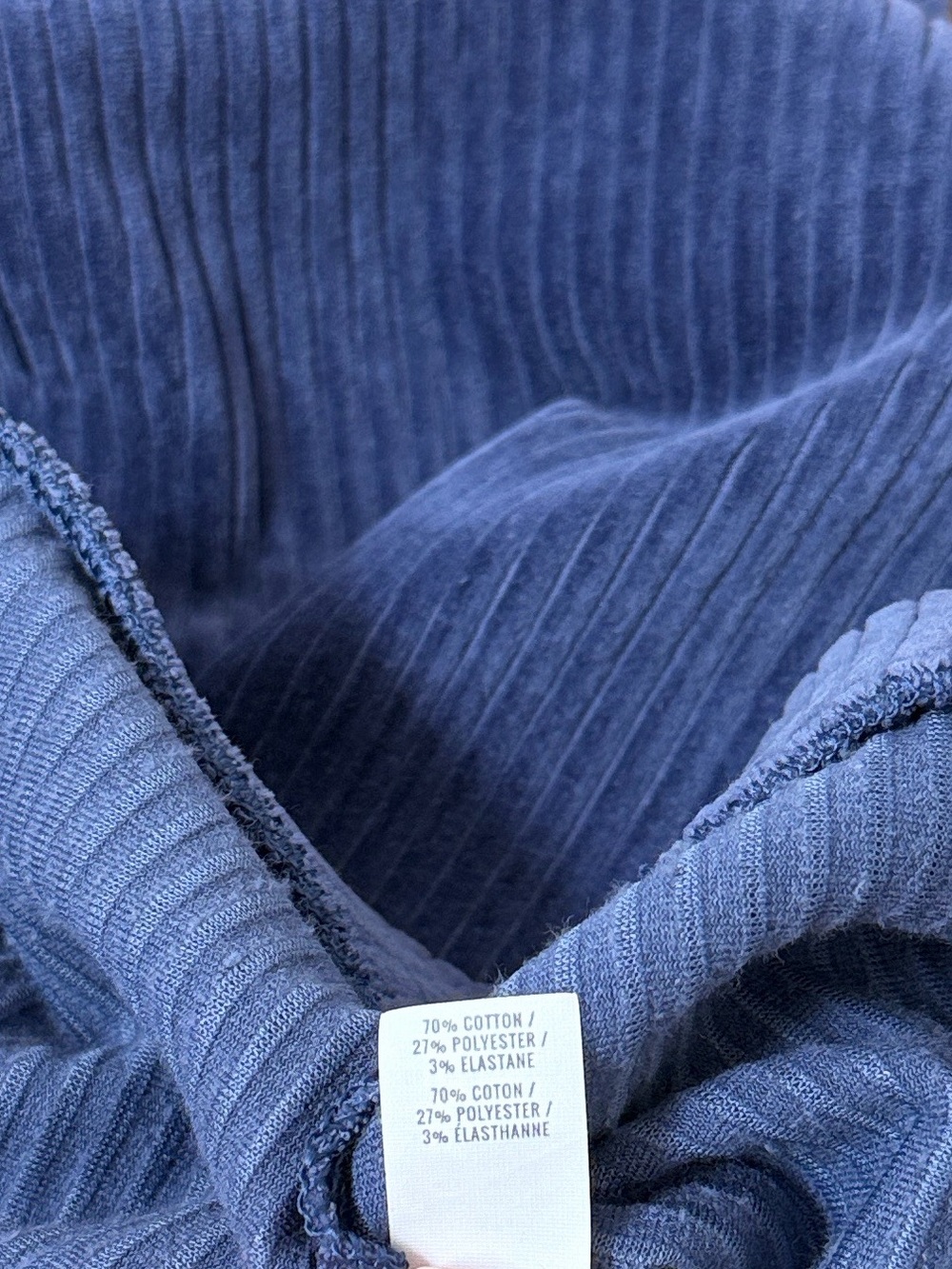 Aerie Blue Groove-On Velour High Waisted Flare Ribbed Pants - Picture 8 of 8